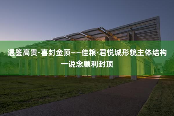 遇鉴高贵·喜封金顶——佳粮·君悦城形貌主体结构一说念顺利封顶