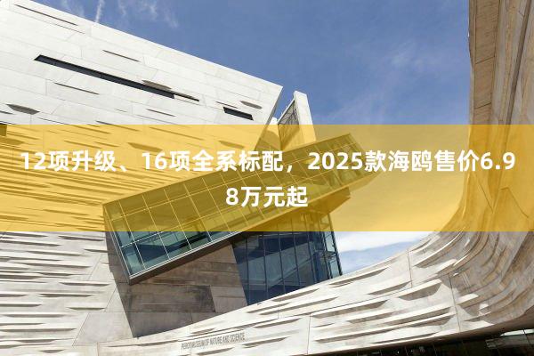 12项升级、16项全系标配，2025款海鸥售价6.98万元起