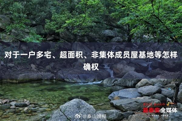 对于一户多宅、超面积、非集体成员屋基地等怎样确权